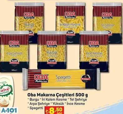 OBA MAKARNA ÇEŞİTLERİ